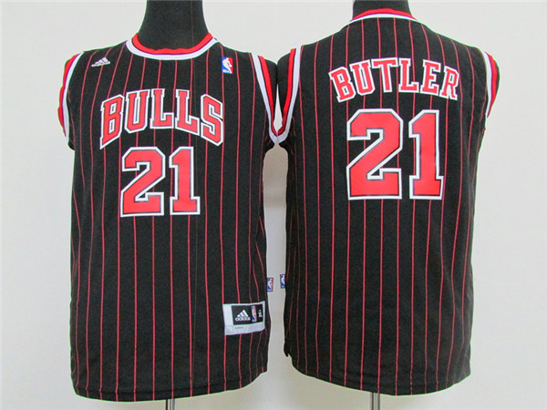 NBA Youth Chicago Bulls #21 Butler black Game Nike Jerseys